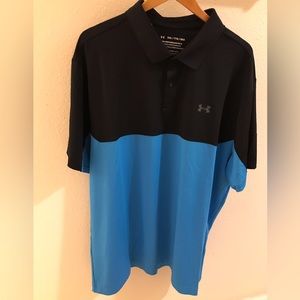 Under Armour Black and Blue Polo Shirt
